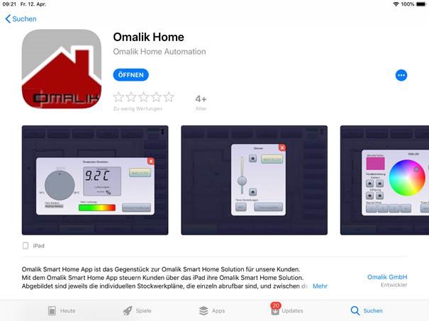 iTunes Omalik Home Automation App