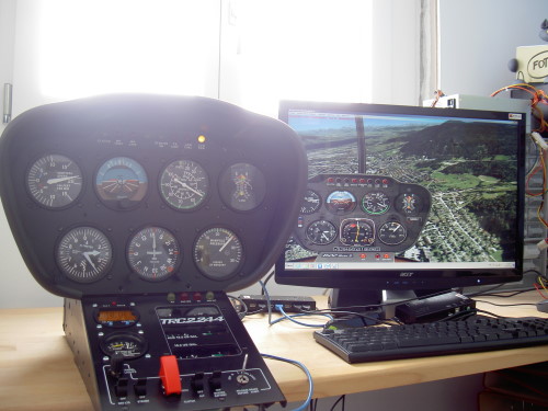 FSX Instrumente Robinson R22 Simulator Test